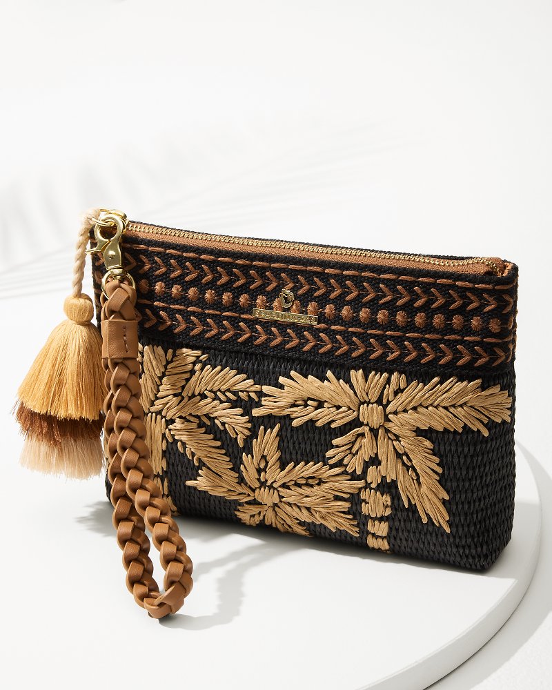 Tommy Bahama Raffia Palms Maci Wristlet