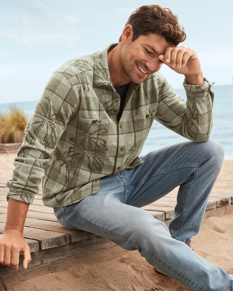 Tommy Bahama Big & Tall Fireside Palm Springs Stretch Flannel Shirt