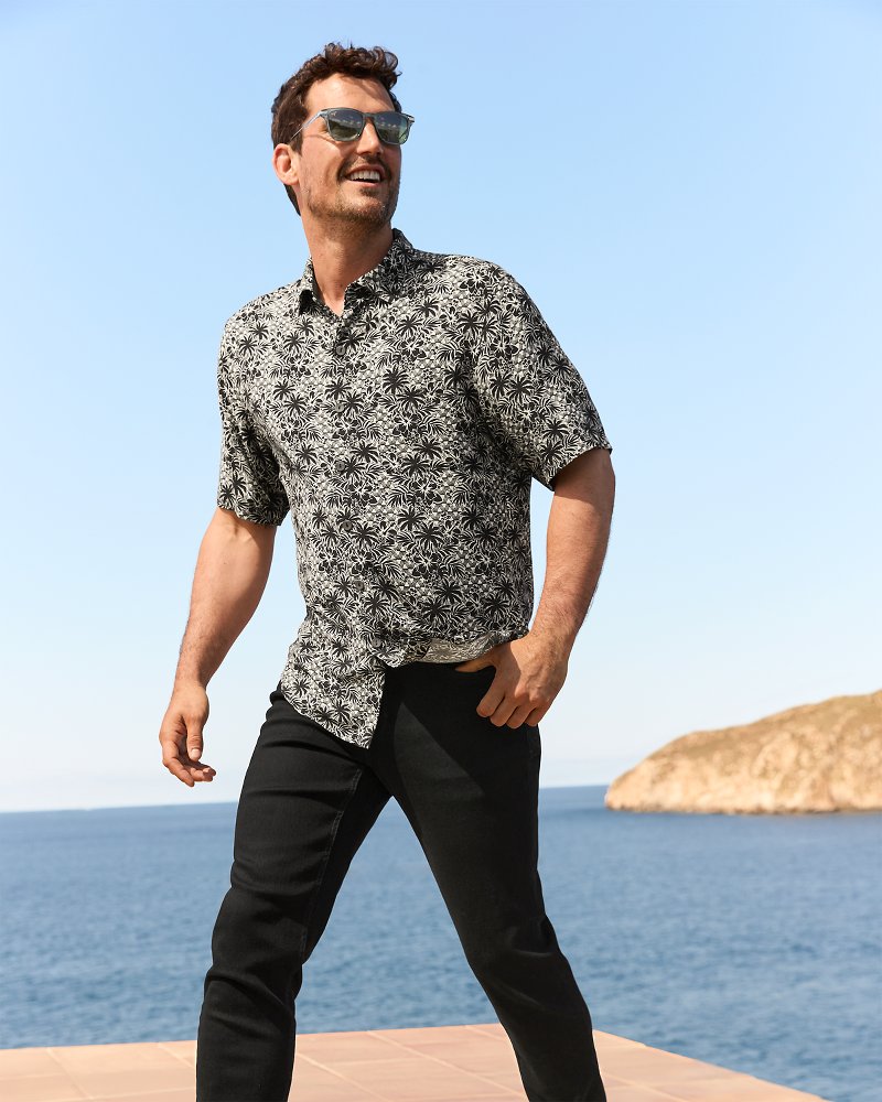 Tommy Bahama Big & Tall Veracruz Cay Palm Cascade Short-Sleeve Shirt