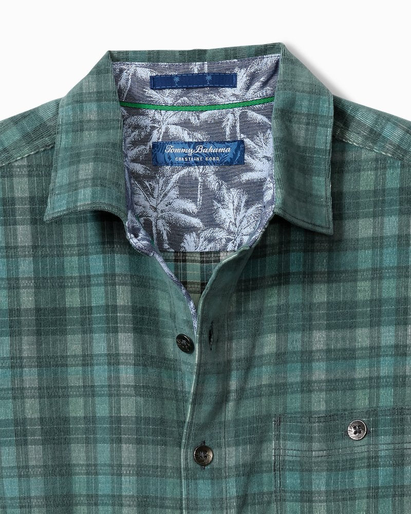 Tommy Bahama Big & Tall Coastline Cord Stretch Lagoon Check Shirt