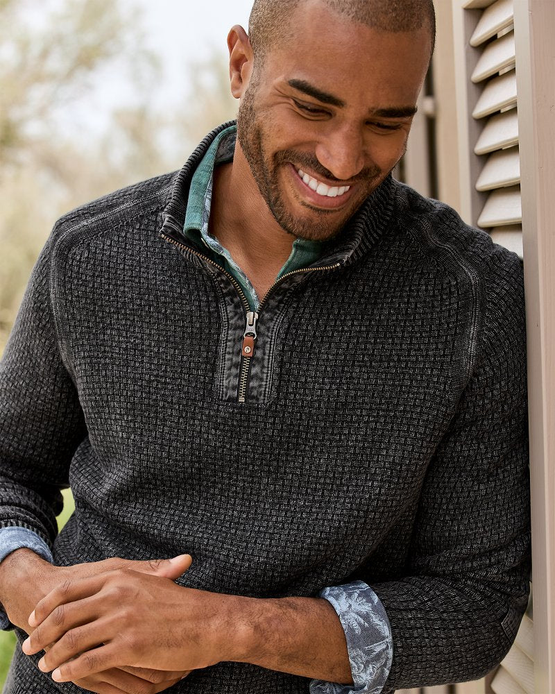 Tommy Bahama Big & Tall Sunbreak Half-Zip Sweater