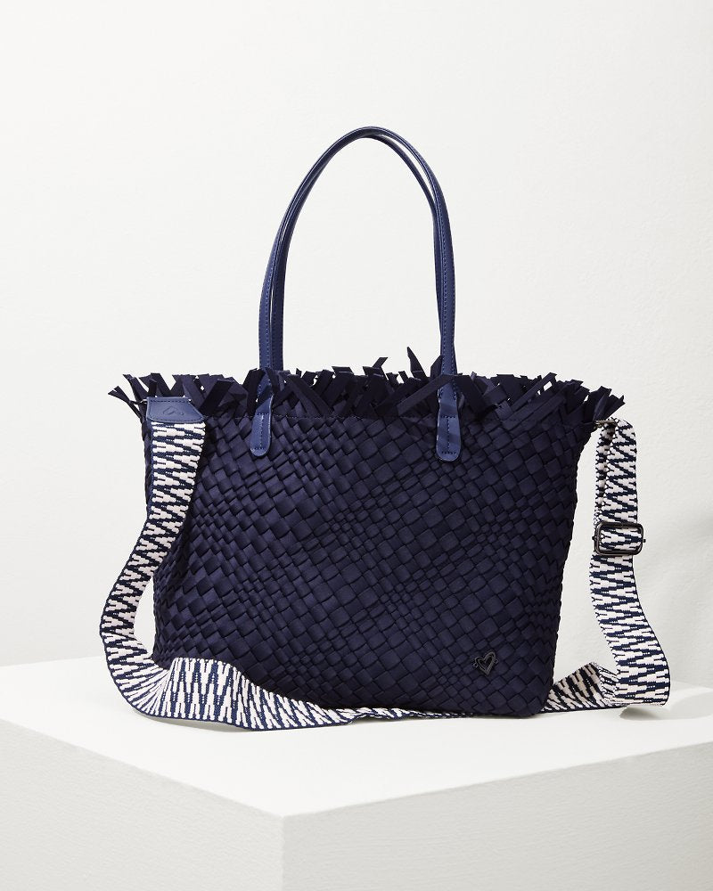Tommy Bahama Vulcan Fringe Top Large Tote & Wristlet