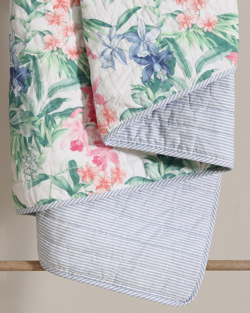 Tommy Bahama Island Orchid Reversible 3-Piece King Quilt Set