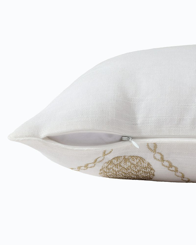 Tommy Bahama Golden Pineapples Embroidered Decorative Pillow