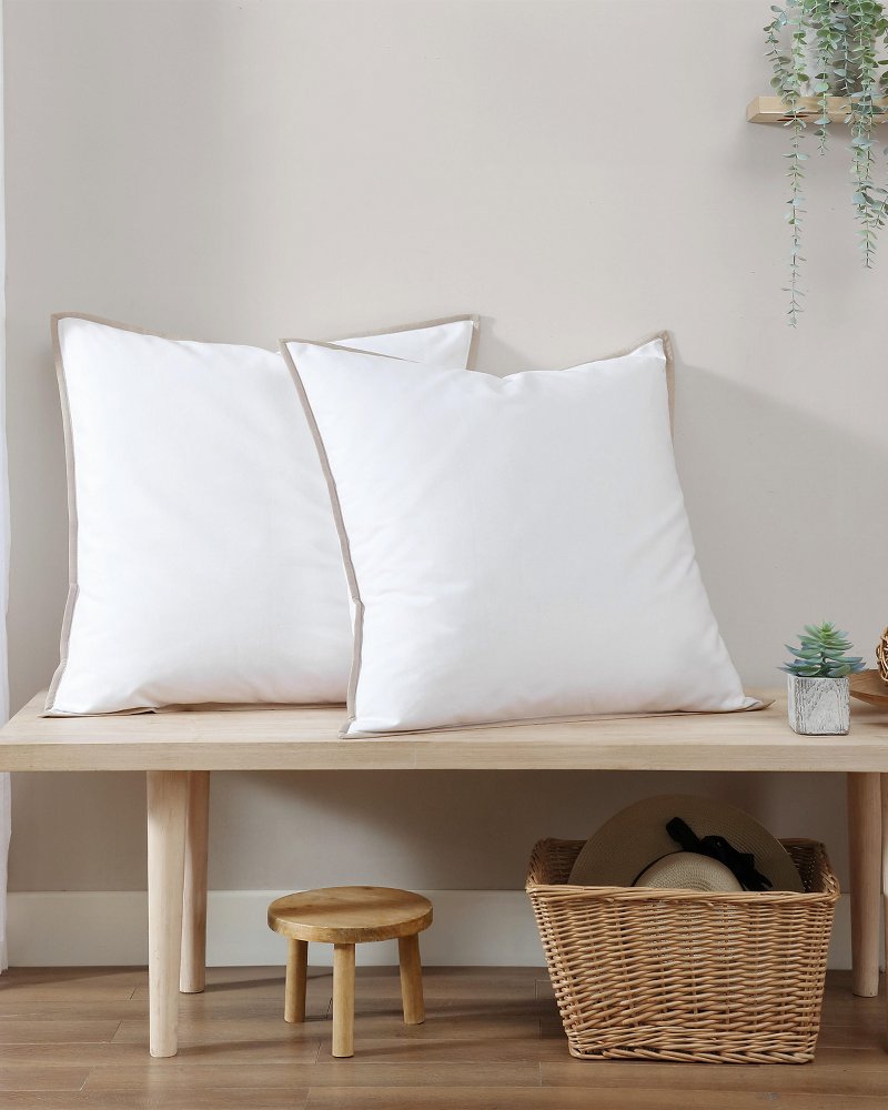 Tommy Bahama Bahama Basic Canvas White European Shams - Set of 2