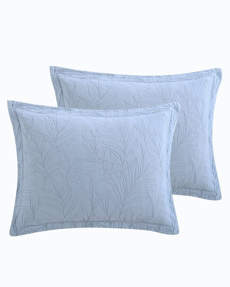 Tommy Bahama Solid Costa Sera 2-Piece King Quilted Sham Set