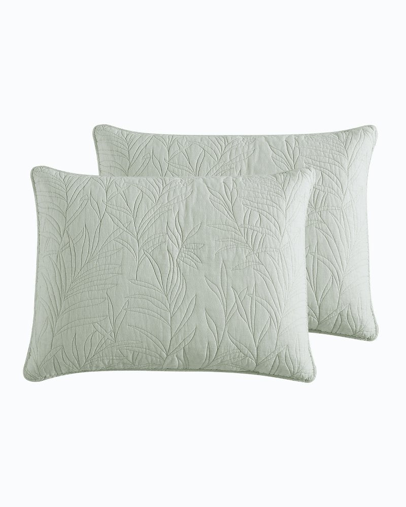 Tommy Bahama Solid Costa Sera 2-Piece King Quilted Sham Set