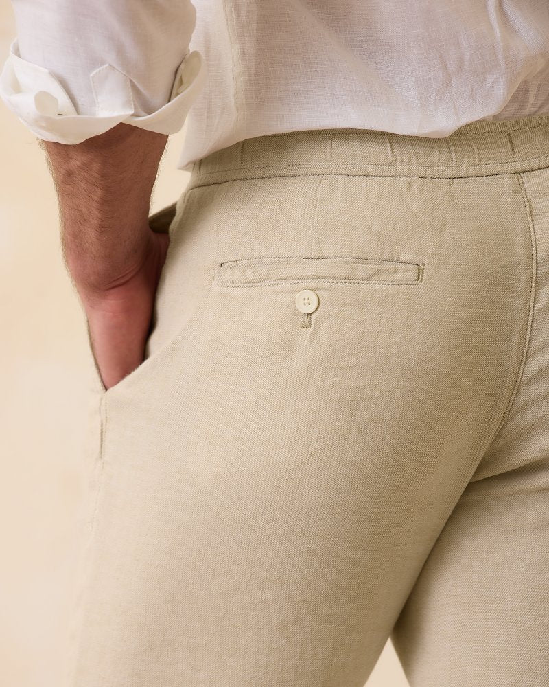 Tommy Bahama Beach Coast Linen-Blend Elastic-Waist Pants
