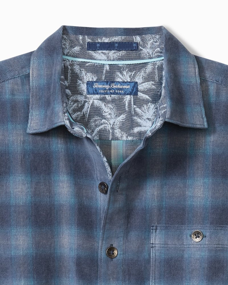 Tommy Bahama Coastline Cord Stretch Ombré Check Shirt