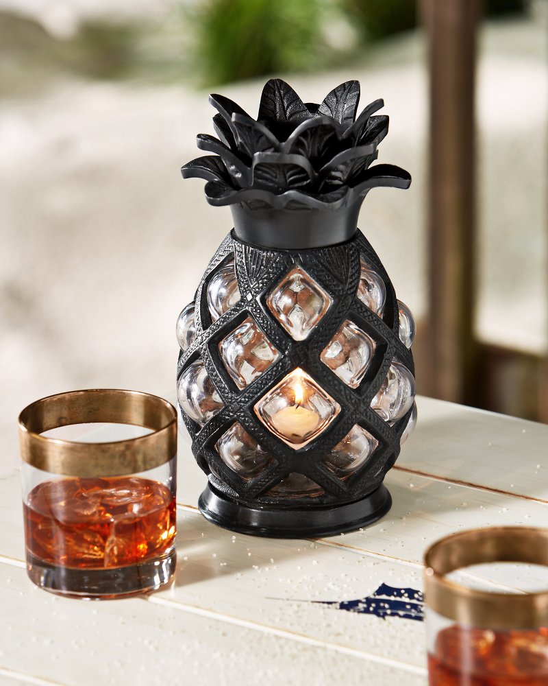 Tommy Bahama Large Glass Pineapple Votive Holder