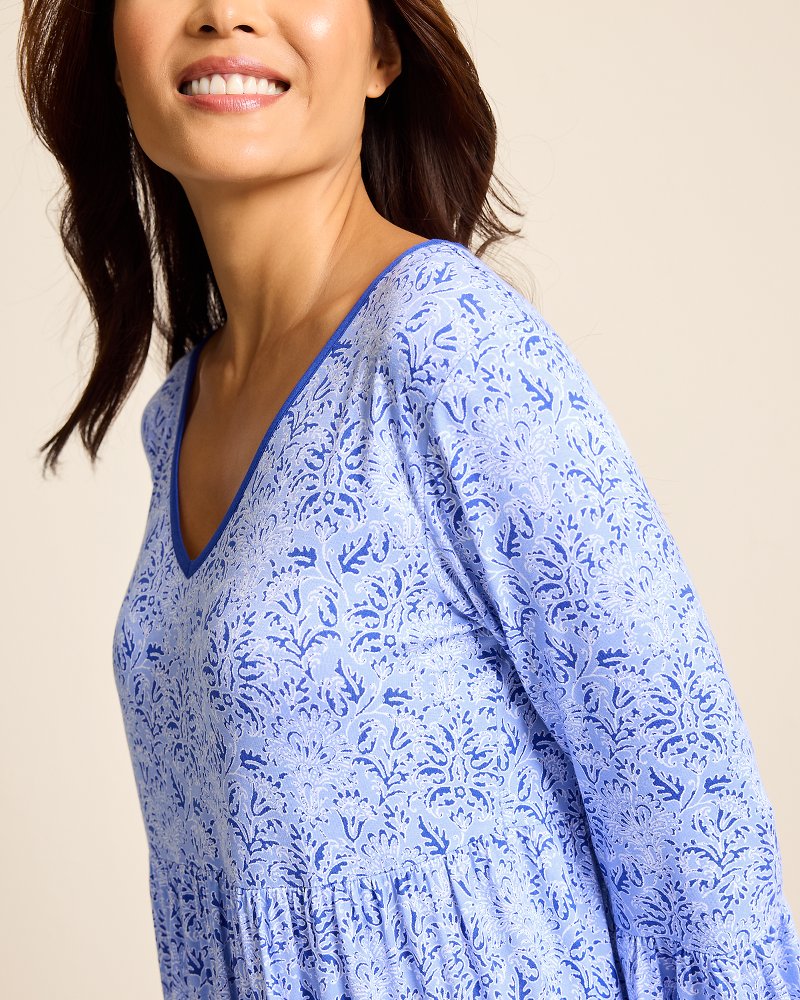 Tommy Bahama Jersey 3/4-Sleeve Short Sleep Dress
