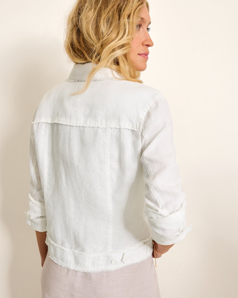 Tommy Bahama Two Palms Linen Raw-Edge Jacket