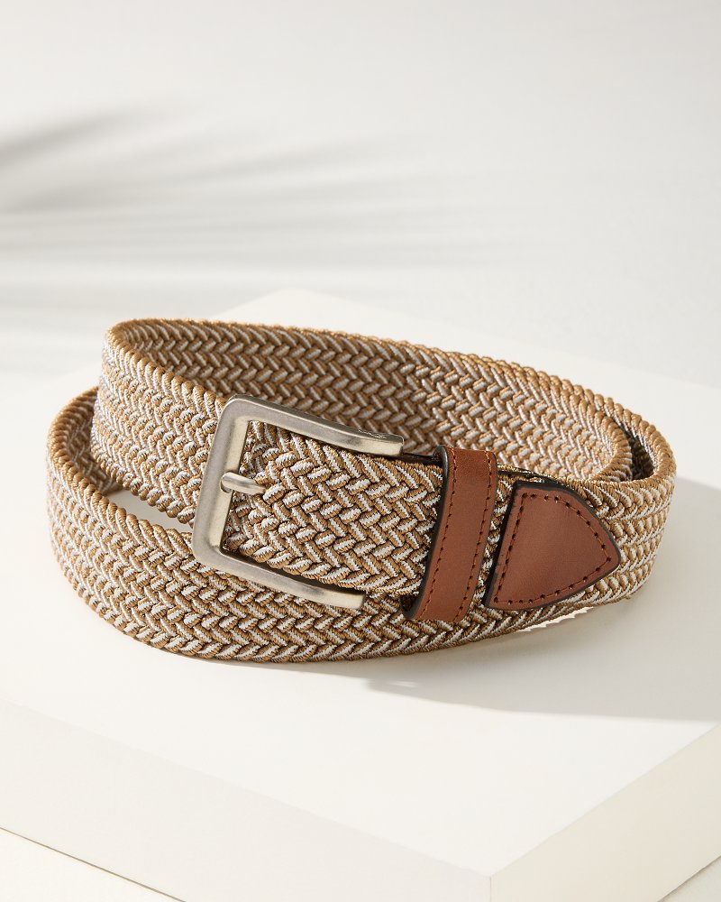 Tommy Bahama Two-Tone Stretch Webbed Belt
