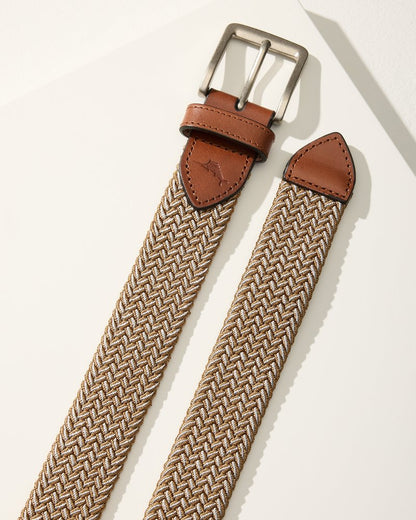 Tommy Bahama Two-Tone Stretch Webbed Belt