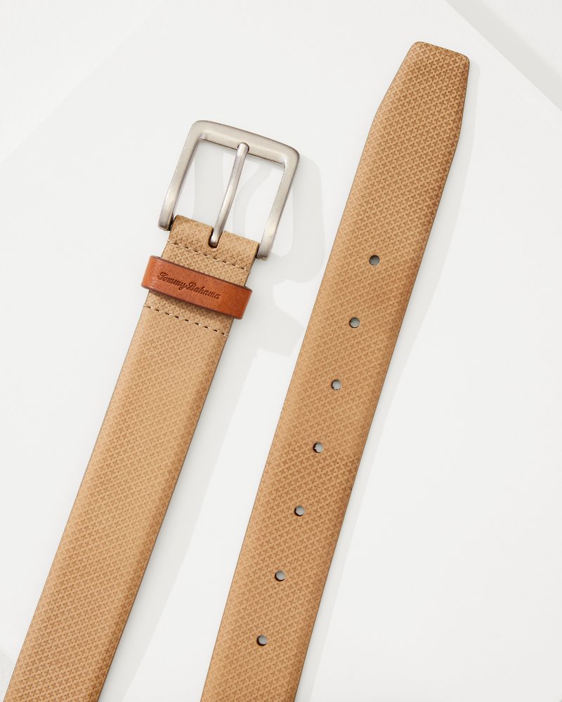 Tommy Bahama Embossed Nubuck Belt
