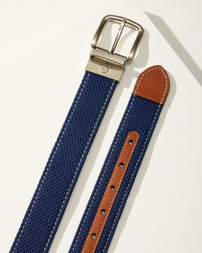 Tommy Bahama Leather Mesh Reversible Performance Belt