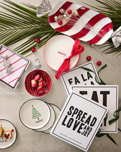 Tommy Bahama Beaded Peppermint Napkin Box Set