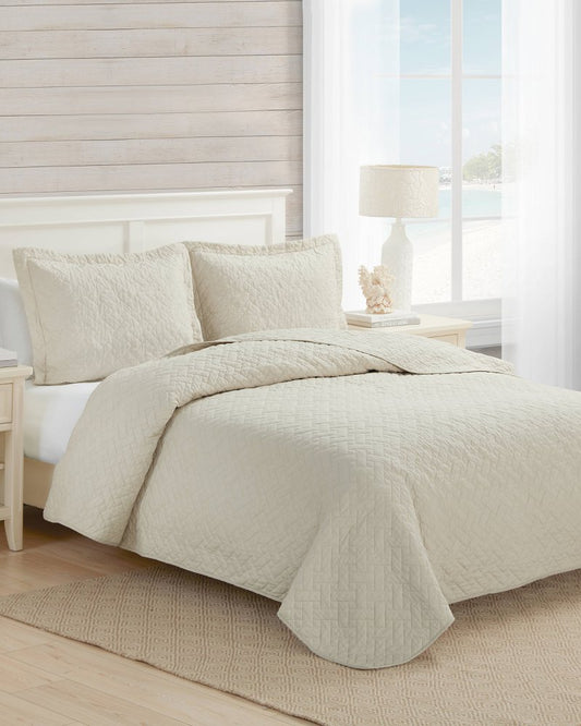 Tommy Bahama Raffia Solid 2-Piece Twin Quilt Set