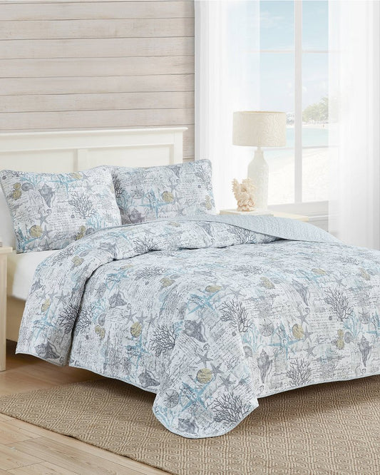 Tommy Bahama Beach Bliss 3-Piece King Quilt Set