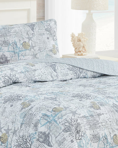 Tommy Bahama Beach Bliss 3-Piece King Quilt Set