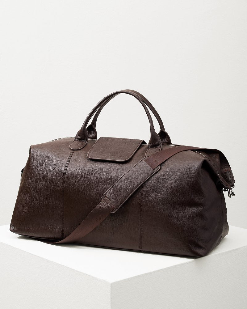 Tommy Bahama Stanford Brown Leather Duffel Bag