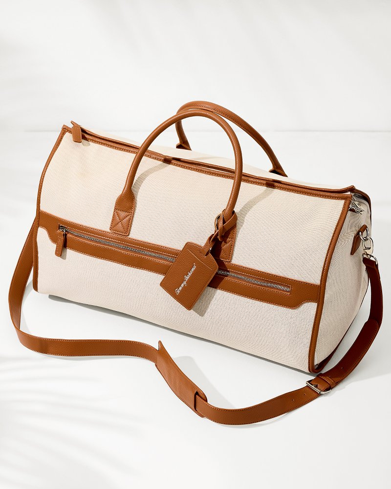Tommy Bahama Capri Tan 2-in-1 Garment Duffel Bag
