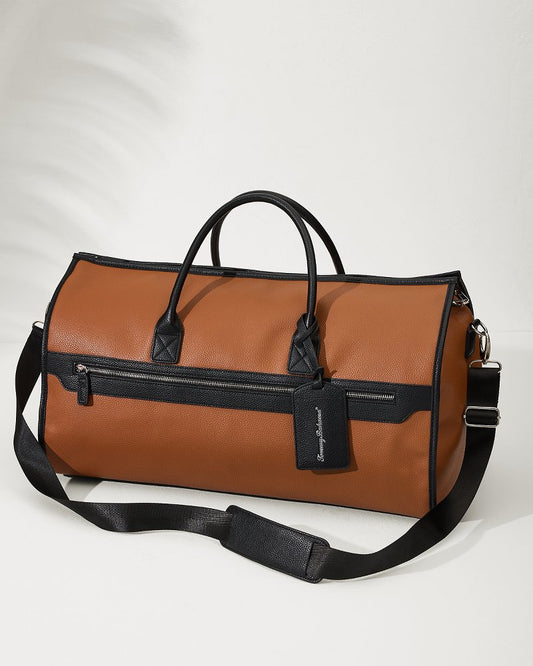 Tommy Bahama Siena Tan 2-in-1 Garment Duffel Bag
