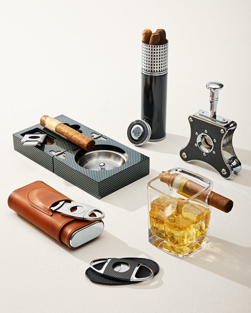 Tommy Bahama Cigar Accessories & Folding Ashtray Set
