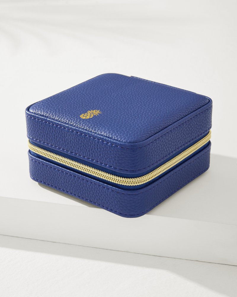Tommy Bahama Leah Navy Travel Jewelry Case