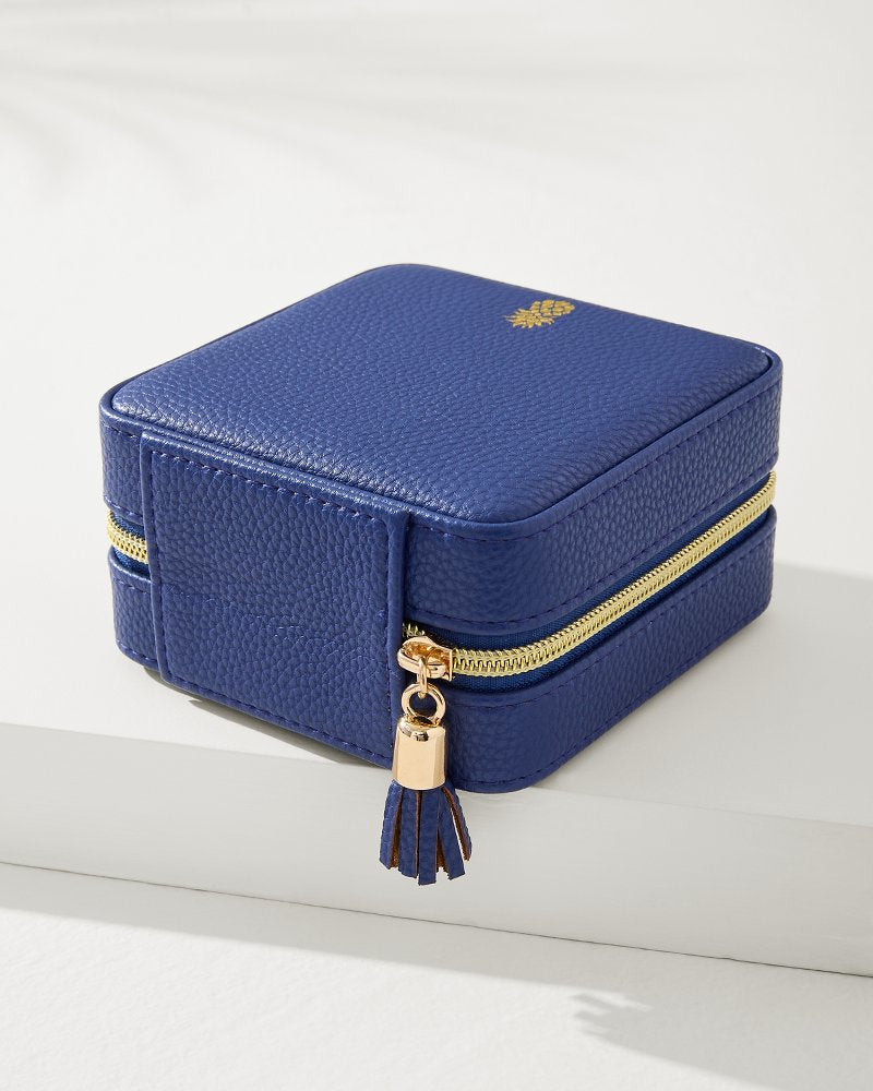 Tommy Bahama Leah Navy Travel Jewelry Case