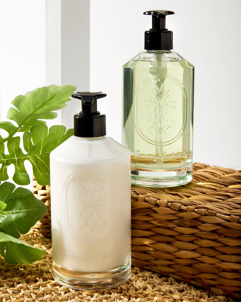 Tommy Bahama Island Blend Glass Hand Soap & Lotion Set