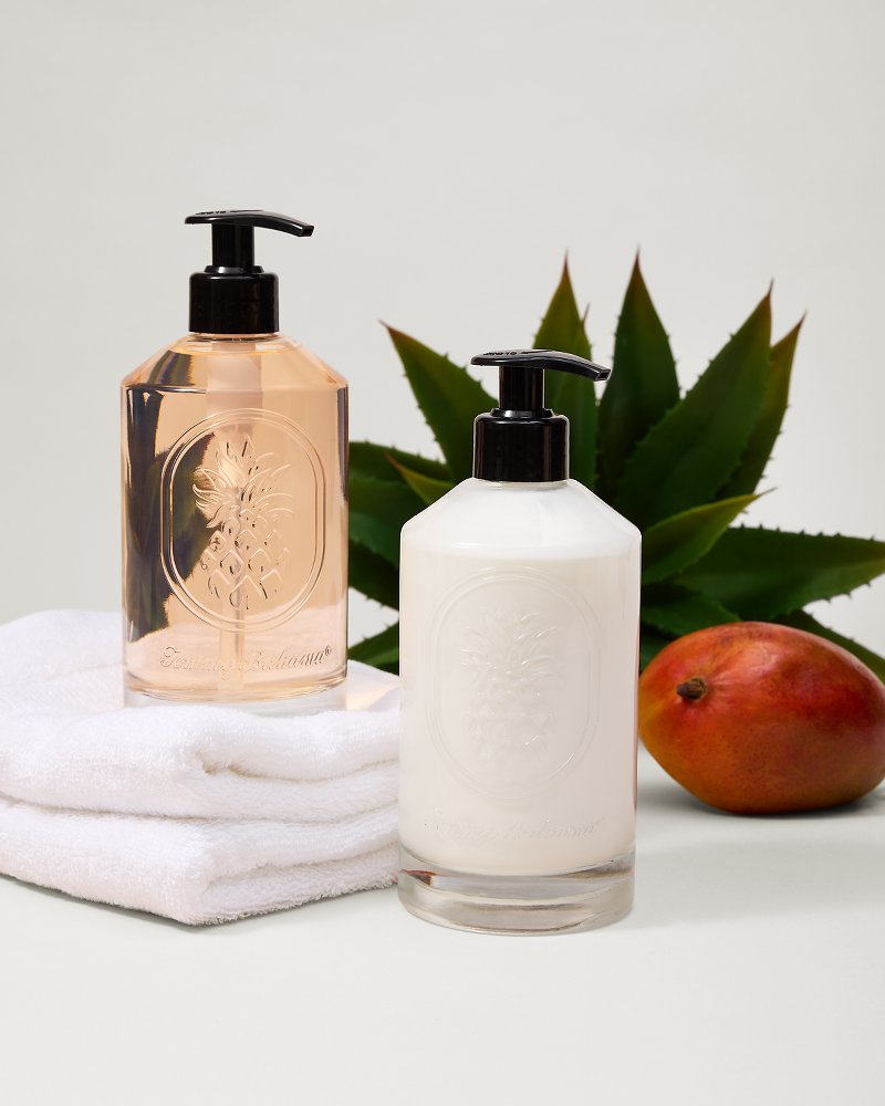 Tommy Bahama Maui Mango Glass Hand Soap & Lotion Set