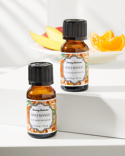 Tommy Bahama Maui Mango Ceramic Pineapple Diffuser Oil Refill Set