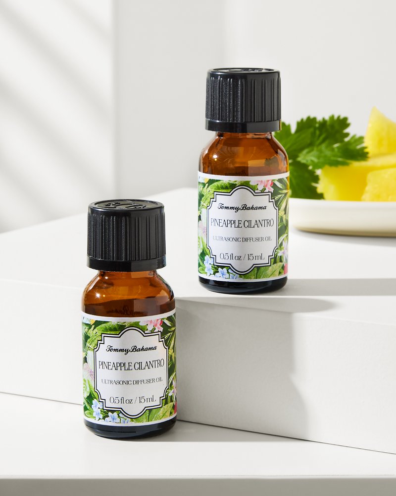 Tommy Bahama Pineapple Cilantro Ceramic Pineapple Diffuser Oil Refill Set