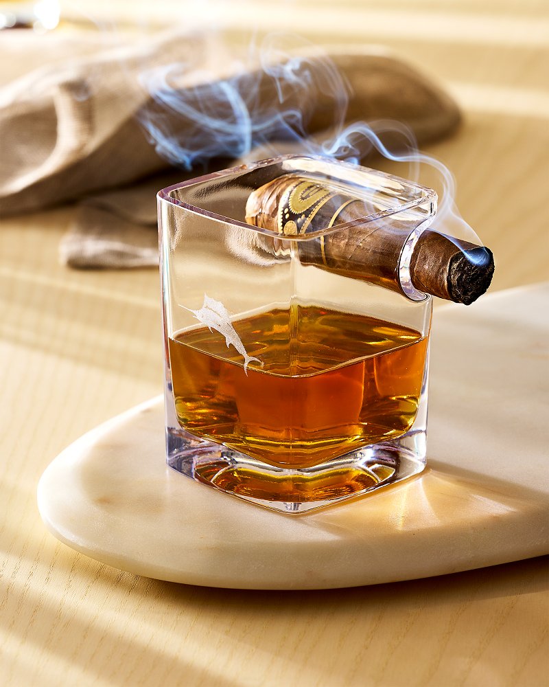 Tommy Bahama Etched Marlin Corkcicle® Cigar Glass