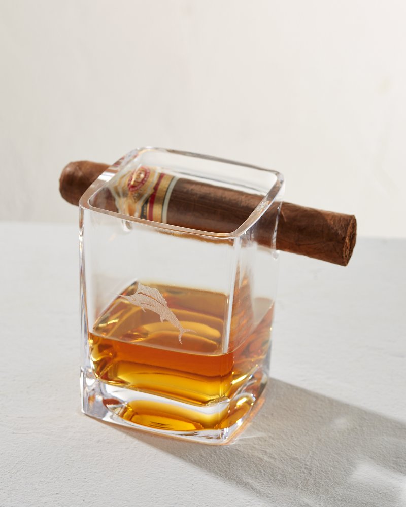 Tommy Bahama Etched Marlin Corkcicle® Cigar Glass