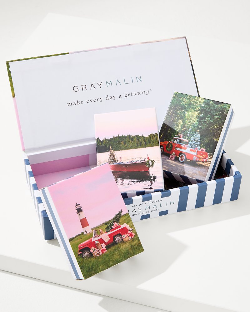 Tommy Bahama Gray Malin's The Holiday 3-in-1 Puzzle Set