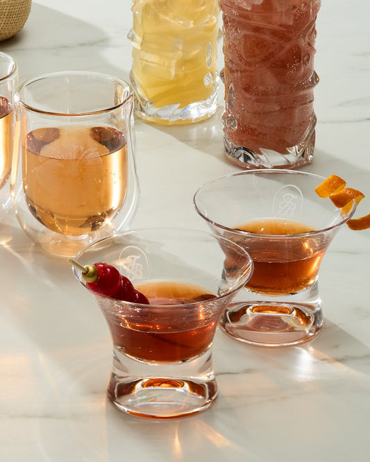 Tommy Bahama Tommy Bahama Crystal Manhattan Glasses