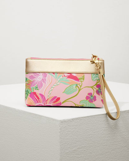Tommy Bahama Flamingo Pineapple Tassel Wristlet