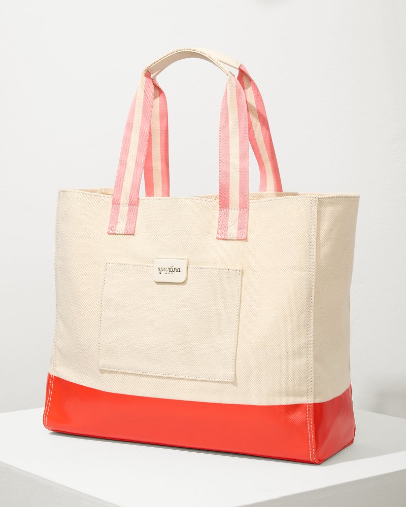 Tommy Bahama Embroidered Red Crab Beach Tote