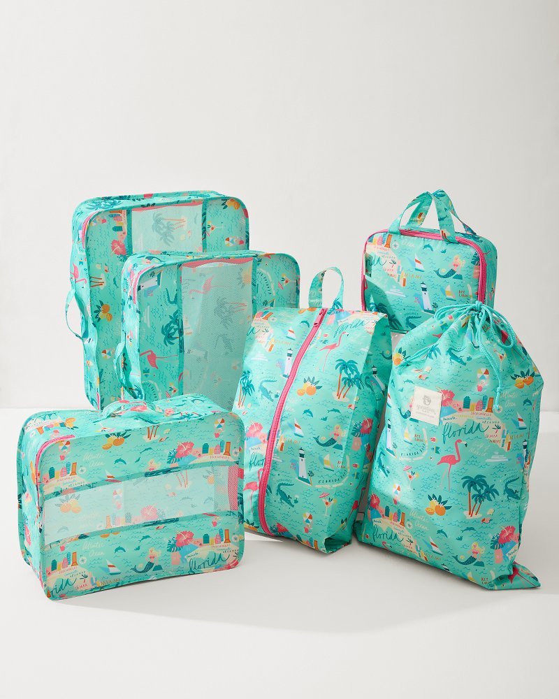 Tommy Bahama Greetings from Florida Packing Cube 6-Piece Set