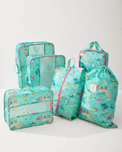 Tommy Bahama Greetings from Florida Packing Cube 6-Piece Set
