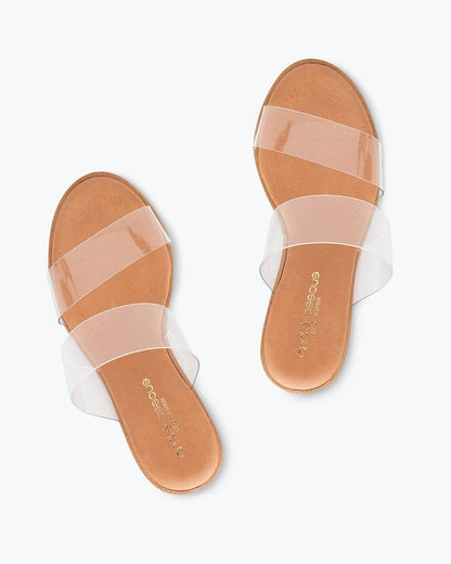 Tommy Bahama André Assous Gwenn Clear Wedge Sandals