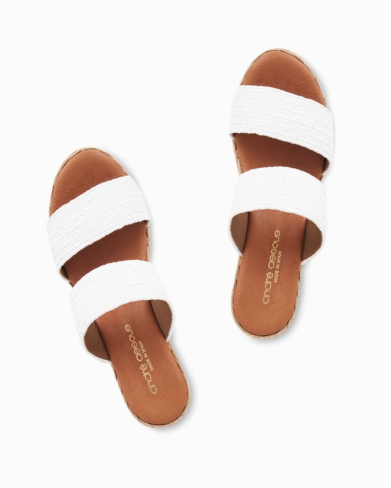 Tommy Bahama André Assous Nori Stretch Raffia Wedge Sandals