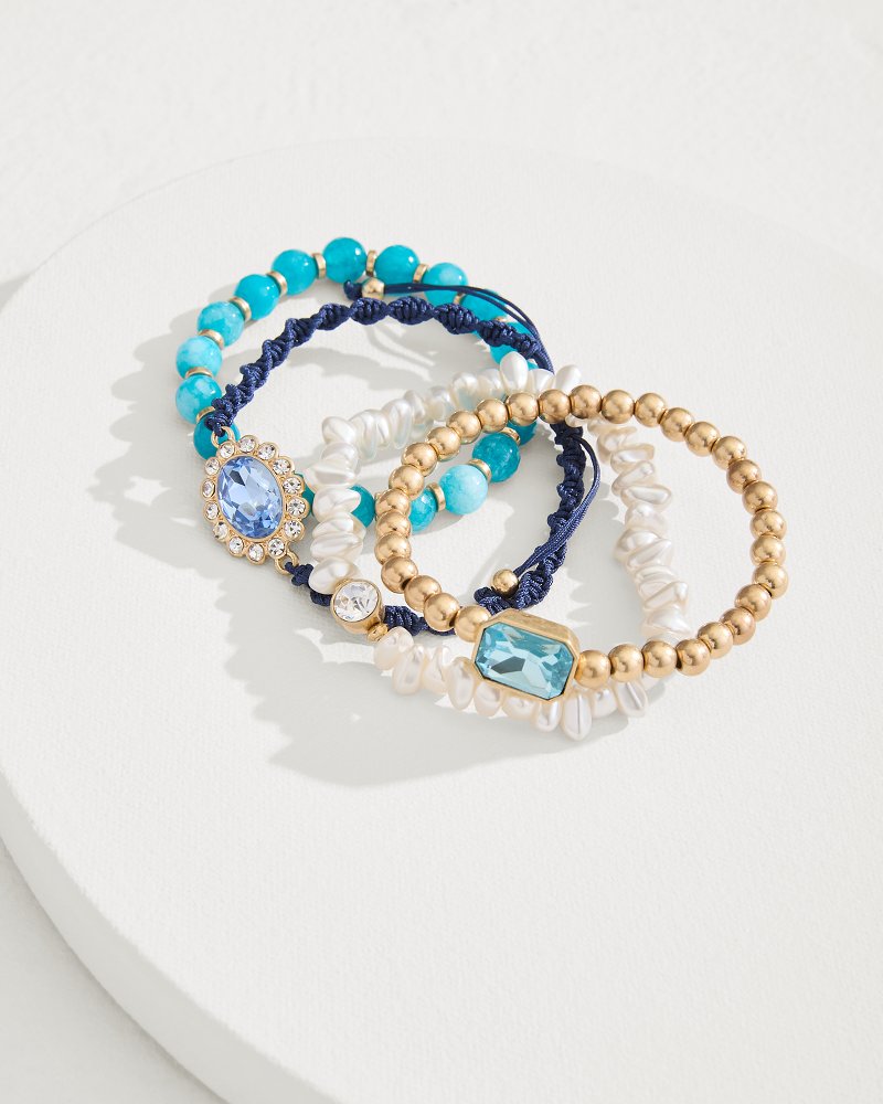 Tommy Bahama Tidal Treasure Pearl and Semi-Precious Stone Bracelet Set