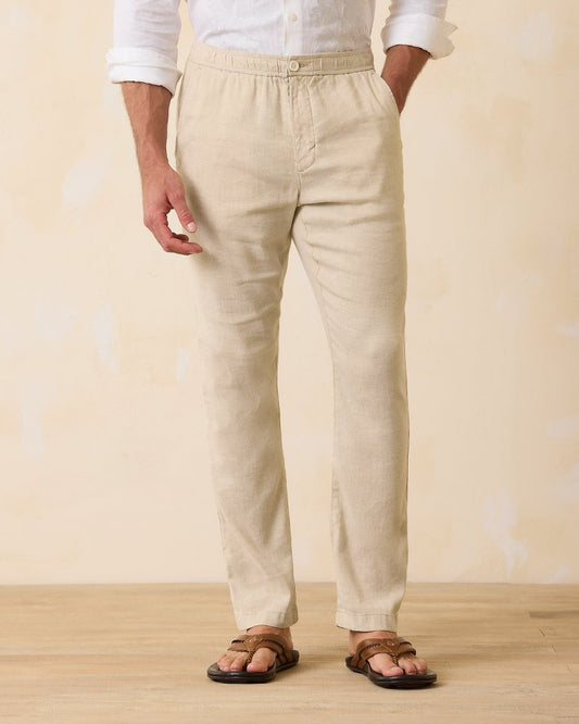 Tommy Bahama Big & Tall Beach Coast Linen-Blend Elastic-Waist Pants