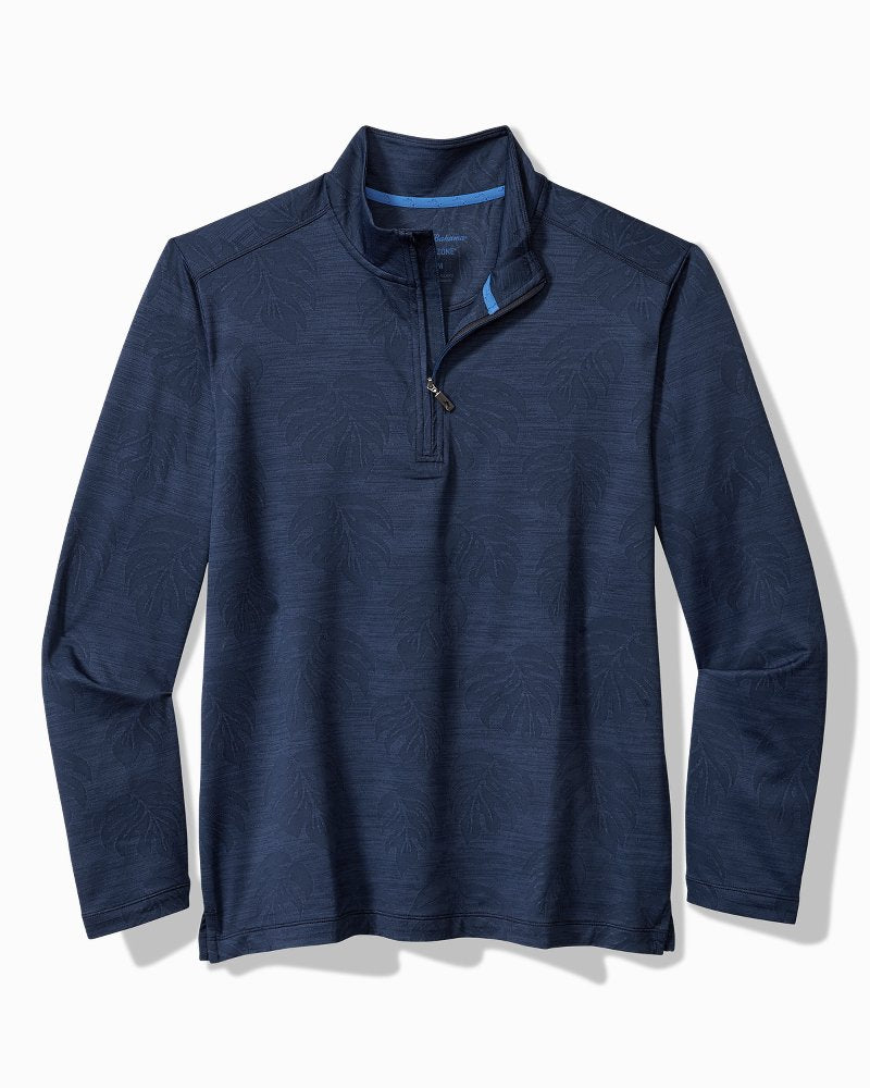 Tommy Bahama Big & Tall Monstera Fade IslandZone® Half-Zip Sweatshirt