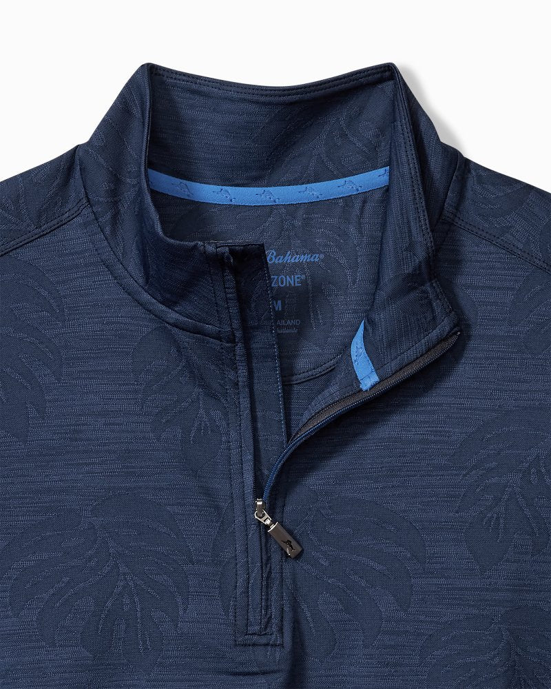 Tommy Bahama Big & Tall Monstera Fade IslandZone® Half-Zip Sweatshirt
