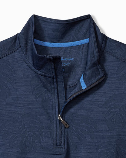 Tommy Bahama Big & Tall Monstera Fade IslandZone® Half-Zip Sweatshirt