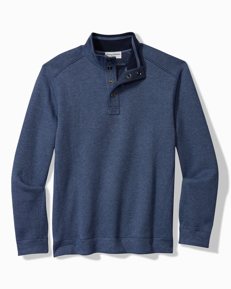 Tommy Bahama Big & Tall Flip Coast Reversible Snap Mock Sweatshirt